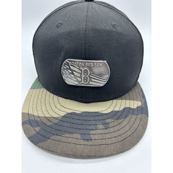 New Era 59Fifty Boston Red Sox Dog Tag Camo Fitted Cap Hat MLB Size 7 3/8 - Picture 6 of 9